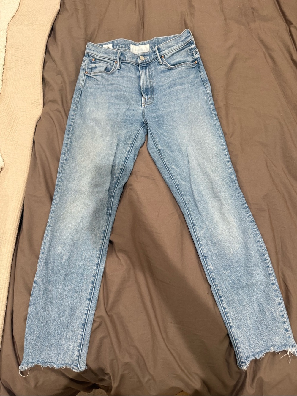 MOTHER Light Wash Straight Leg Jeans